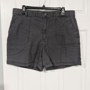 Eddie Bauer Dark Gray Ripstop Casual Shorts in Size 14